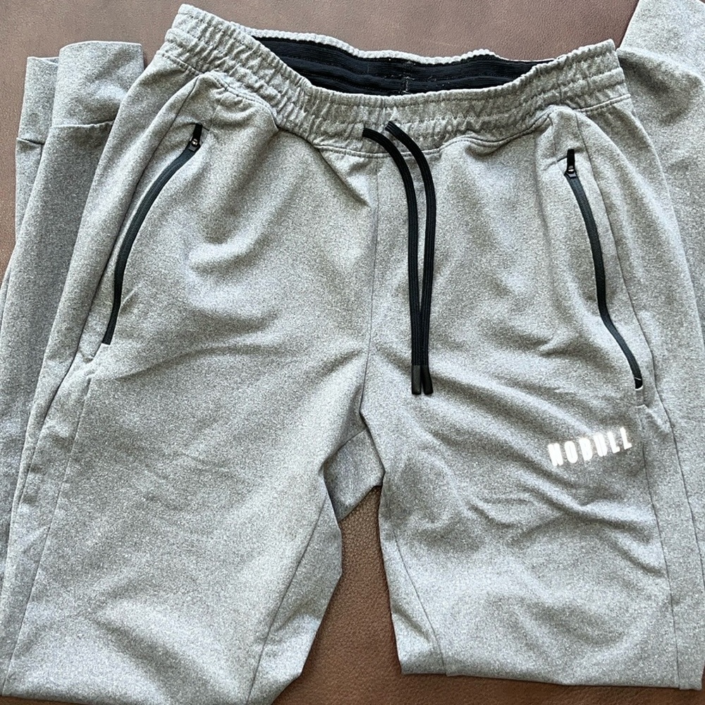 NOBULL Gray Sweatpants with Black Accents